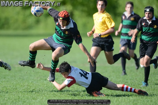 2015-05-16 Rugby Lyons Settimo Milanese U14-Rugby Monza 0431